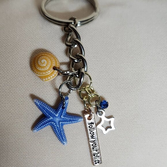 Seaside Serenity Charm Keychain - Picture 1 of 1